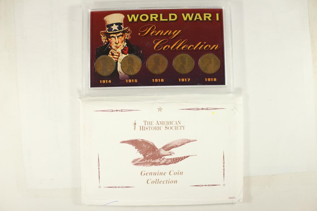 WWI PENNY COLLECTION CONTAINS: 1914-1918 (1 of 2)