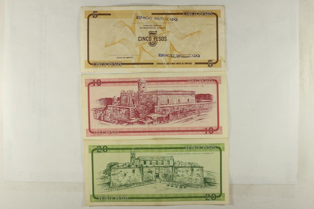 CUBA 5,10 & 20 PESOS FOREIGN EXCHANGE CERTIFICATES: WATCH FOR THE NEXT AUCTION ON MONDAY OCT. 11TH, 2021.