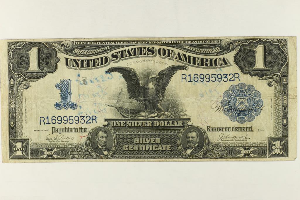 1899 LARGE SIZE $1 BLACK EAGLE NICE SHAPE WITH (1 of 2)