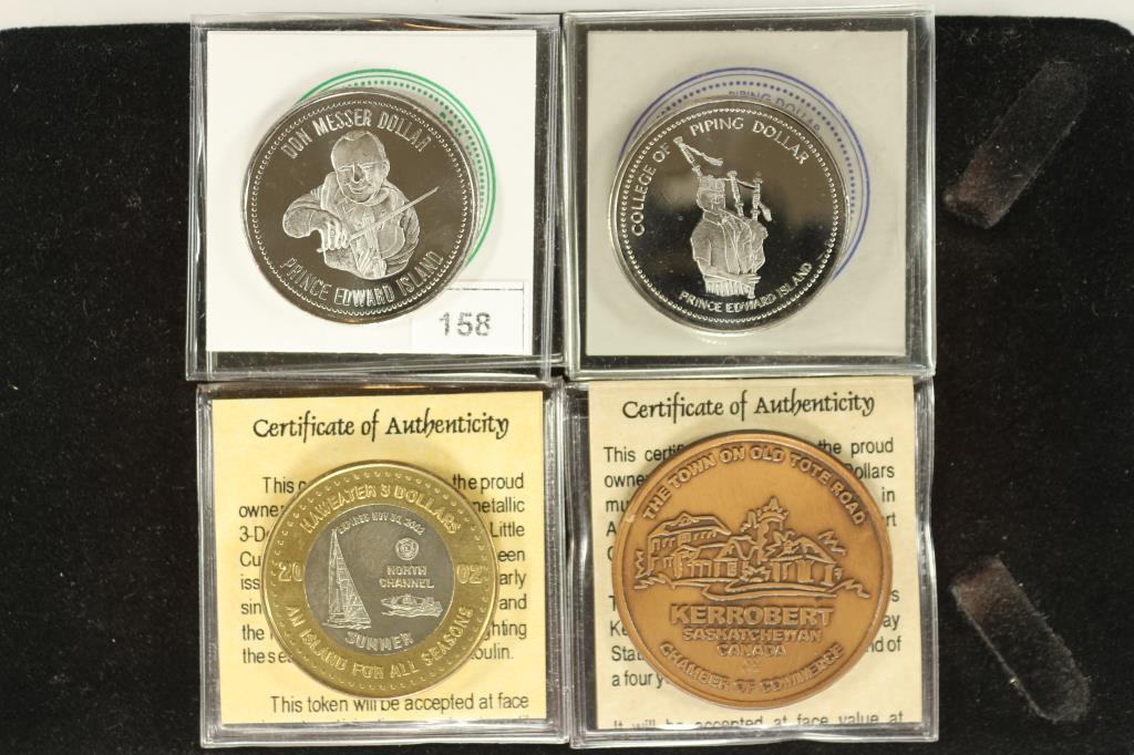 4 BRILLIANT UNC CANADA TRADE DOLLARS: 1999 (1 of 2)