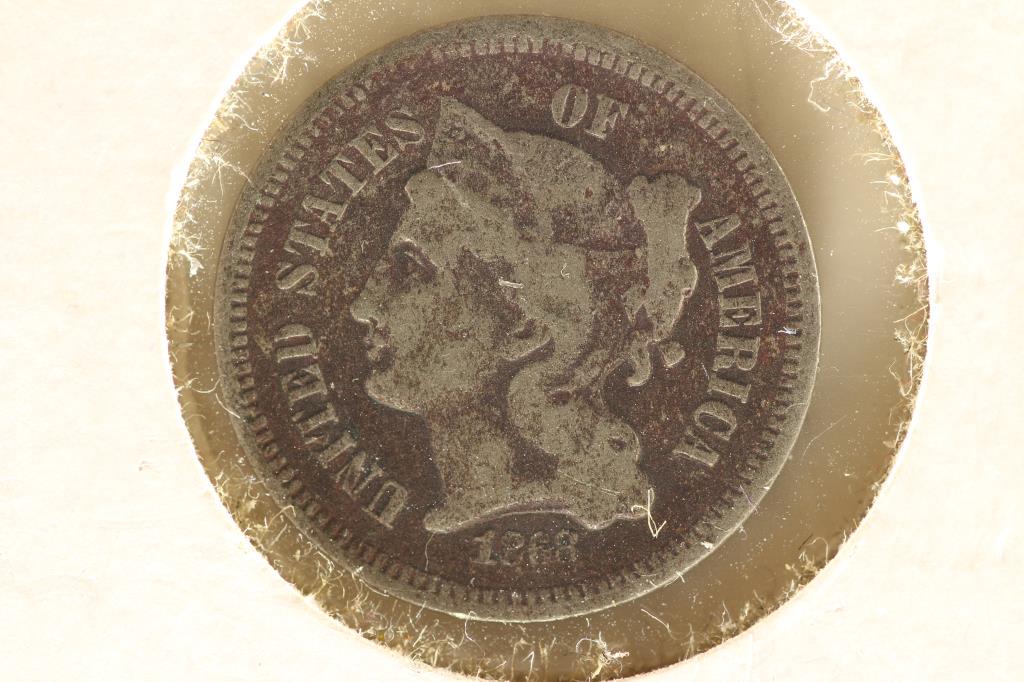 1868 THREE CENT PIECE (NICKEL) VERY GOOD (1 of 2)