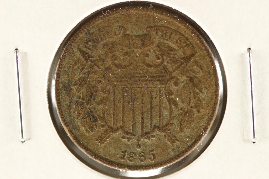 1865 US TWO CENT PIECE (FINE) (1 of 2)