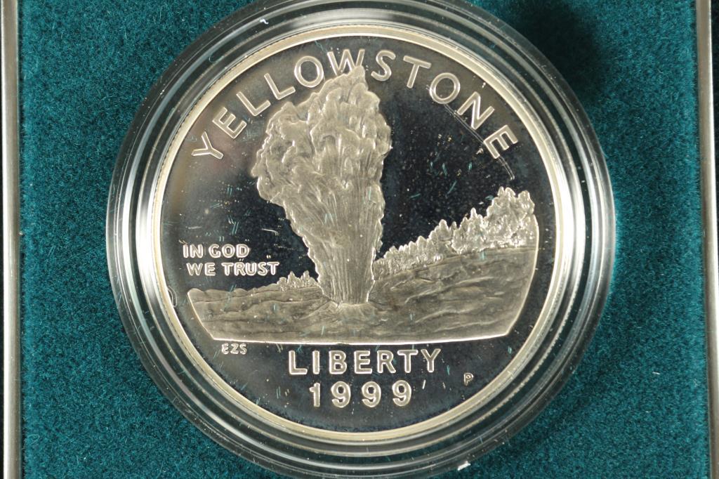 1999 YELLOWSTONE NATIONAL PARK PROOF SILVER DOLLAR (1 of 3)