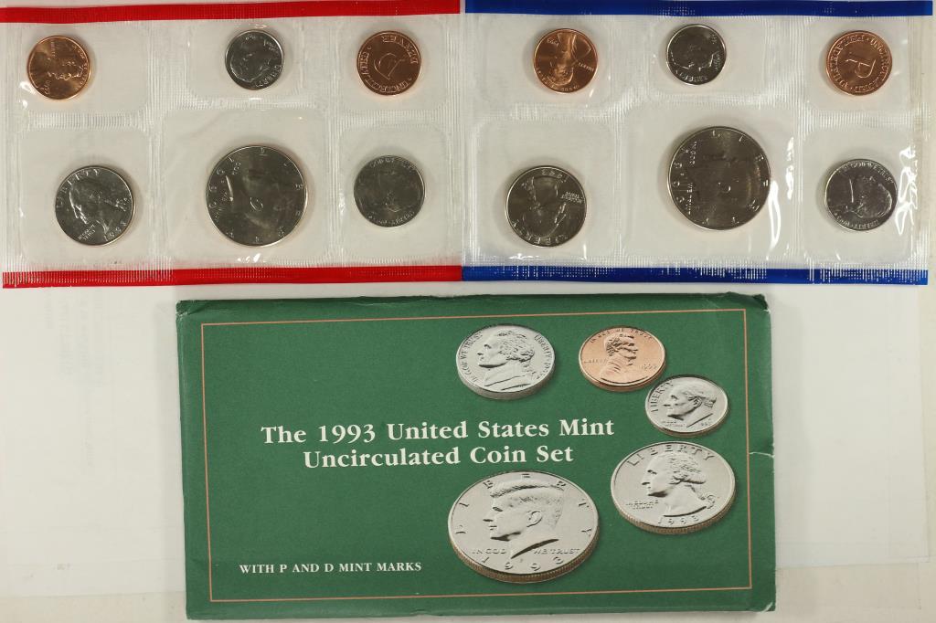 1993 US MINT SET (UNC) P/D (WITH ENVELOPE) (1 of 2)