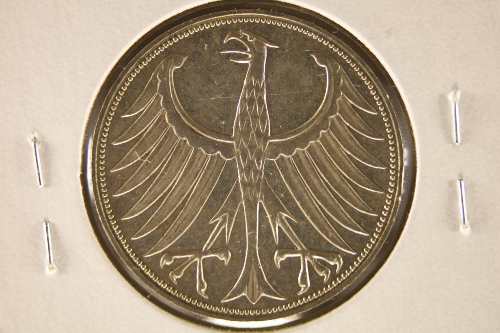 1969-D GERMANY SILVER 5 MARKS BRILLIANT UNC (1 of 2)