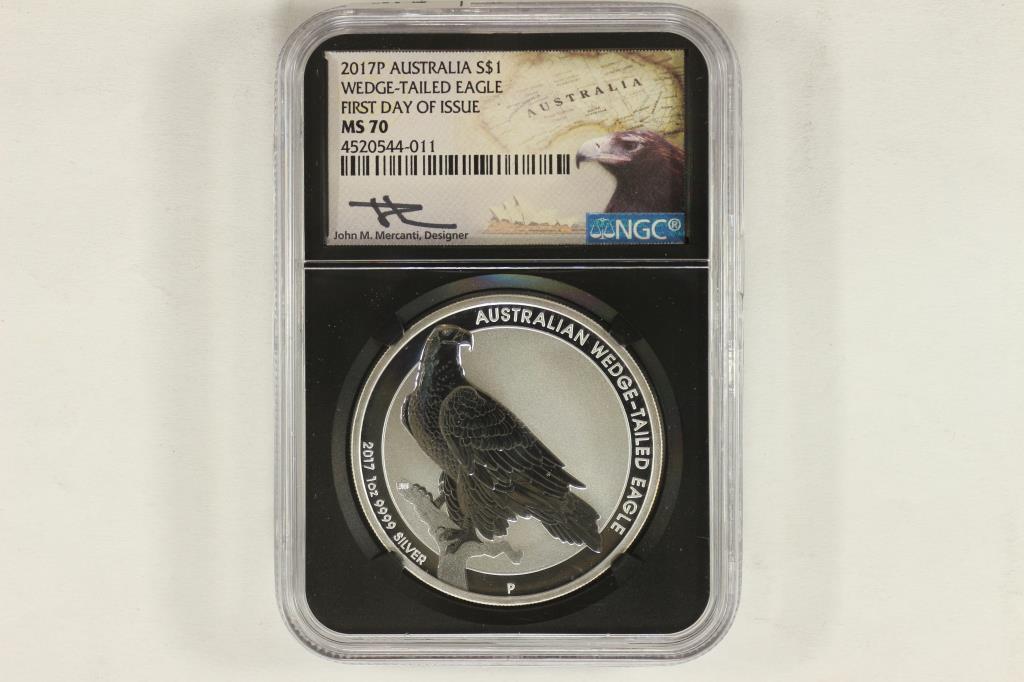 2017-P AUSTRALIA SILVER DOLLAR WEDGE-TAILED (1 of 2)