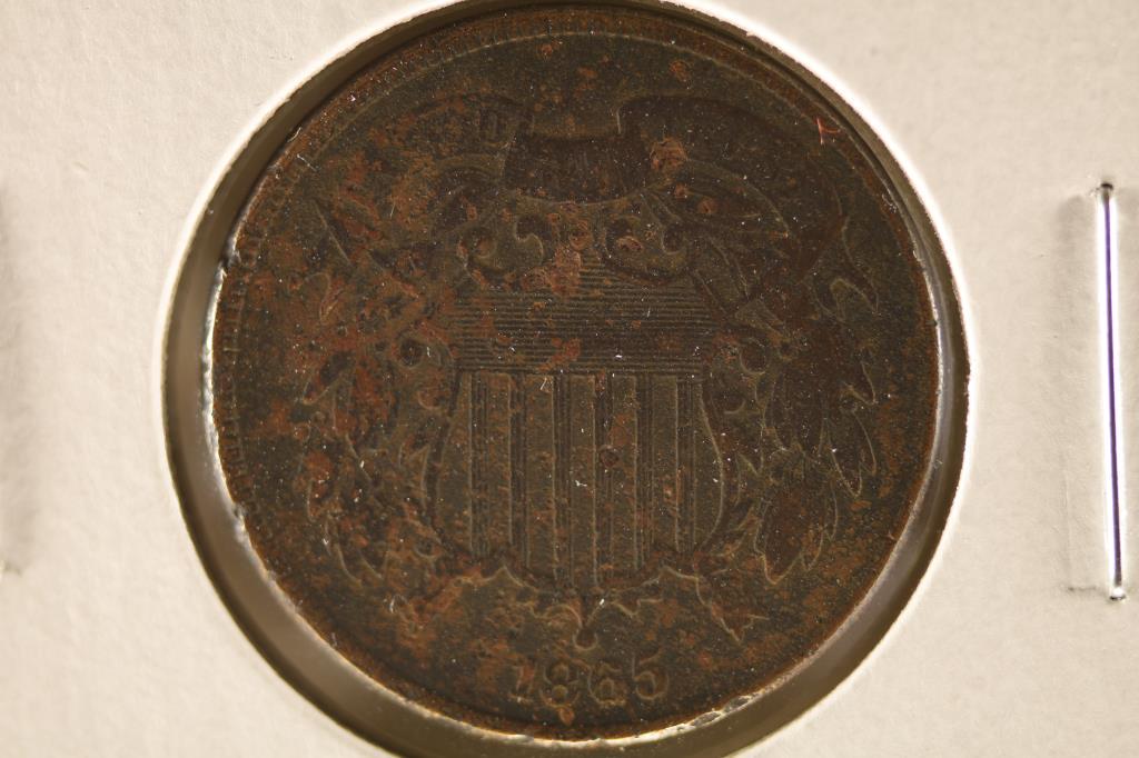 1865 US TWO CENT PIECE (FINE) (1 of 2)