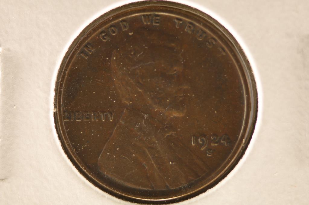 1924-S LINCOLN CENT EXTRA FINE (1 of 2)