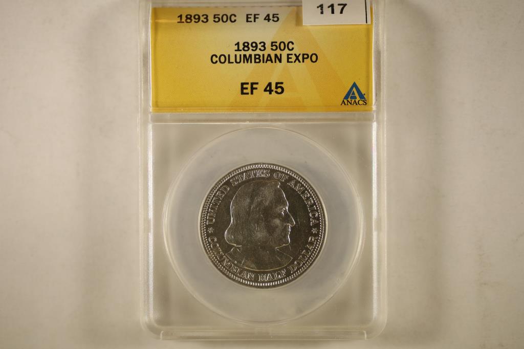 1893 COLOMBIAN EXPOSITION HALF DOLLAR ANACS EF45 (1 of 2)