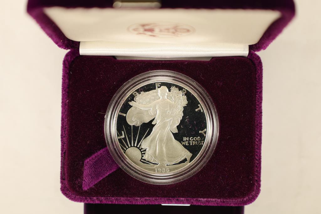 1986-S PROOF AMERICAN SILVER EAGLE (1 of 4)