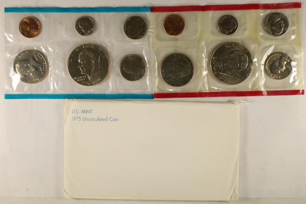 1975 US MINT SET (UNC) P/D (WITH ENVELOPE) (1 of 2)