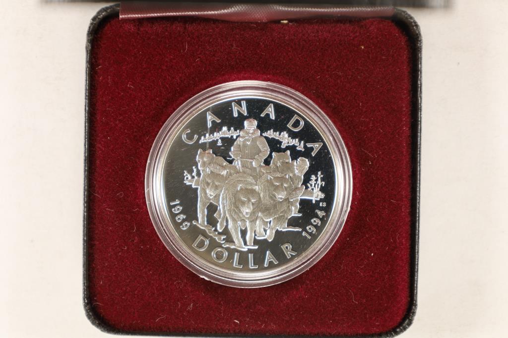 1994 CANADA SLED DOG PROOF SILVER DOLLAR (1 of 3)