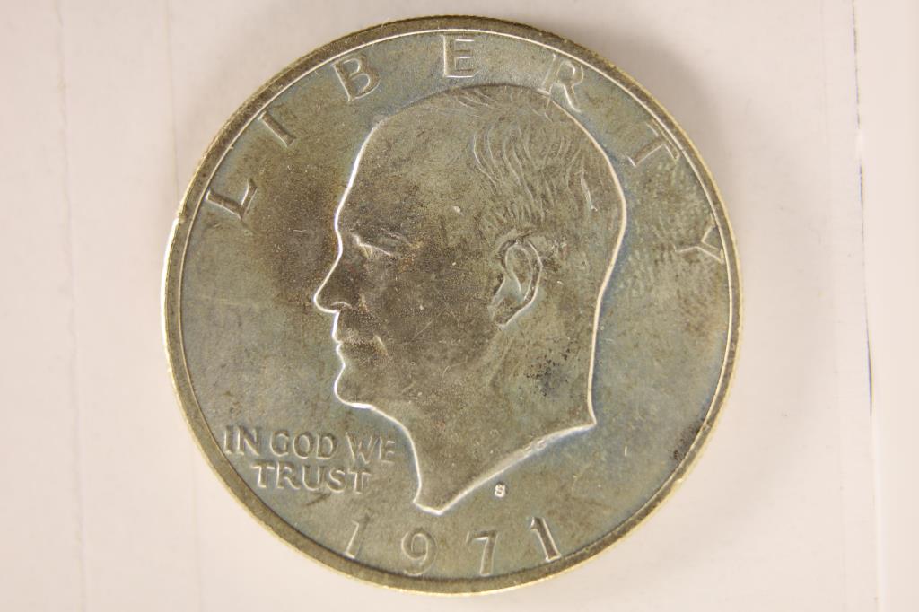 1971-S IKE SILVER DOLLAR BRILLIANT UNC (1 of 2)