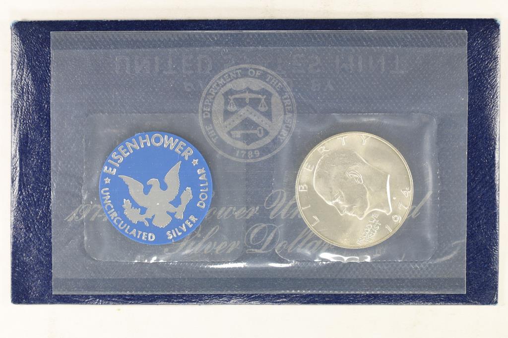 1974-S IKE SILVER DOLLAR (BLUE PACK) (1 of 2)