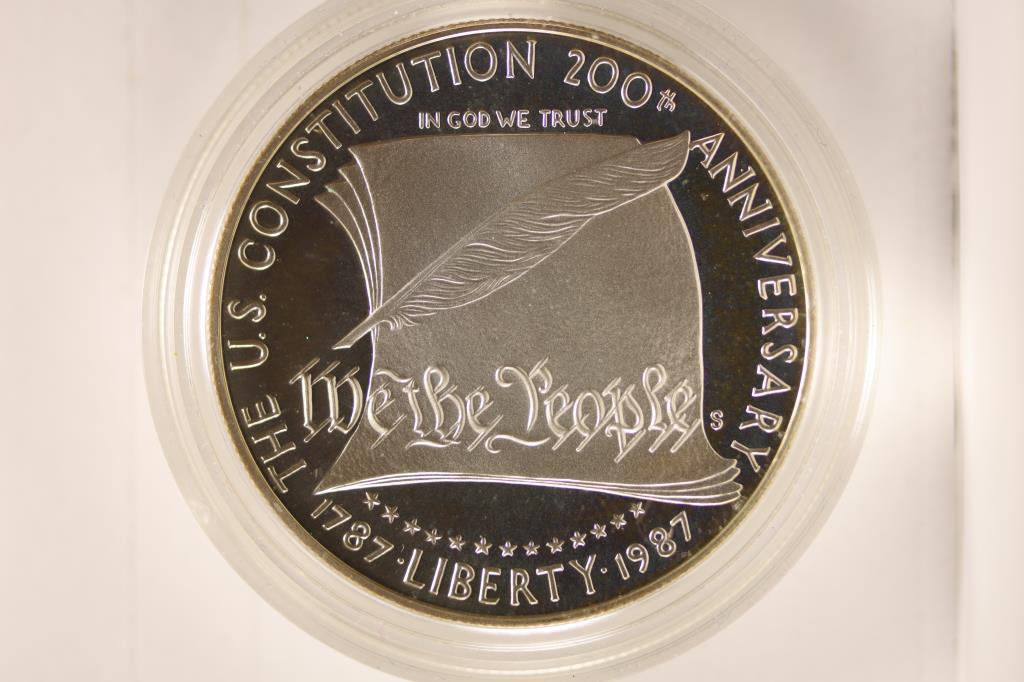 1987-S US CONSTITUTION PROOF SILVER DOLLAR (1 of 2)