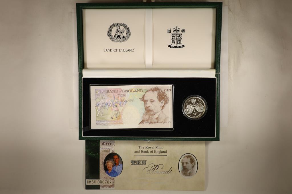 1997 ROYAL MINT & BANK OF ENGLAND TEN POUNDS & (1 of 3)