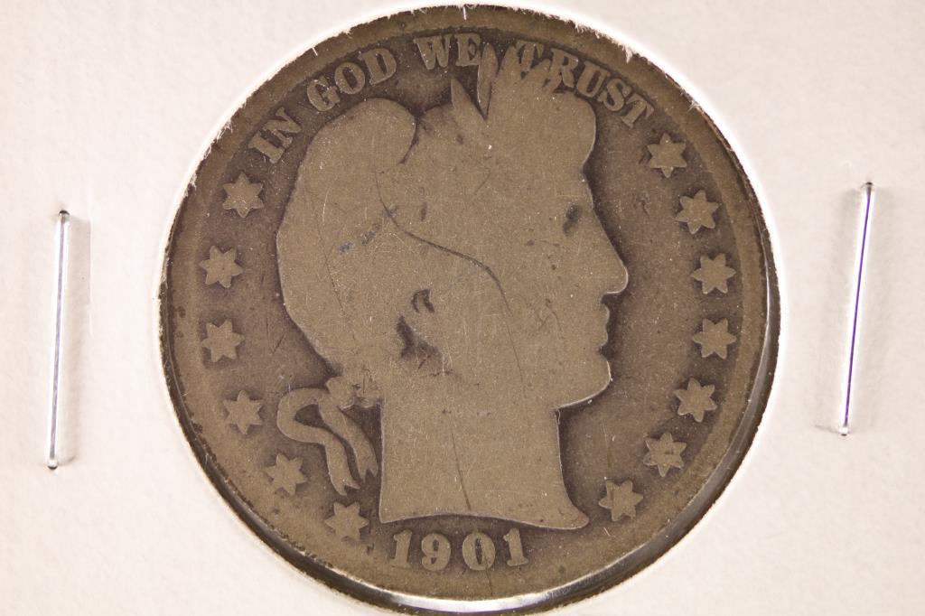 1901-O BARBER HALF DOLLAR BETTER DATE (1 of 2)