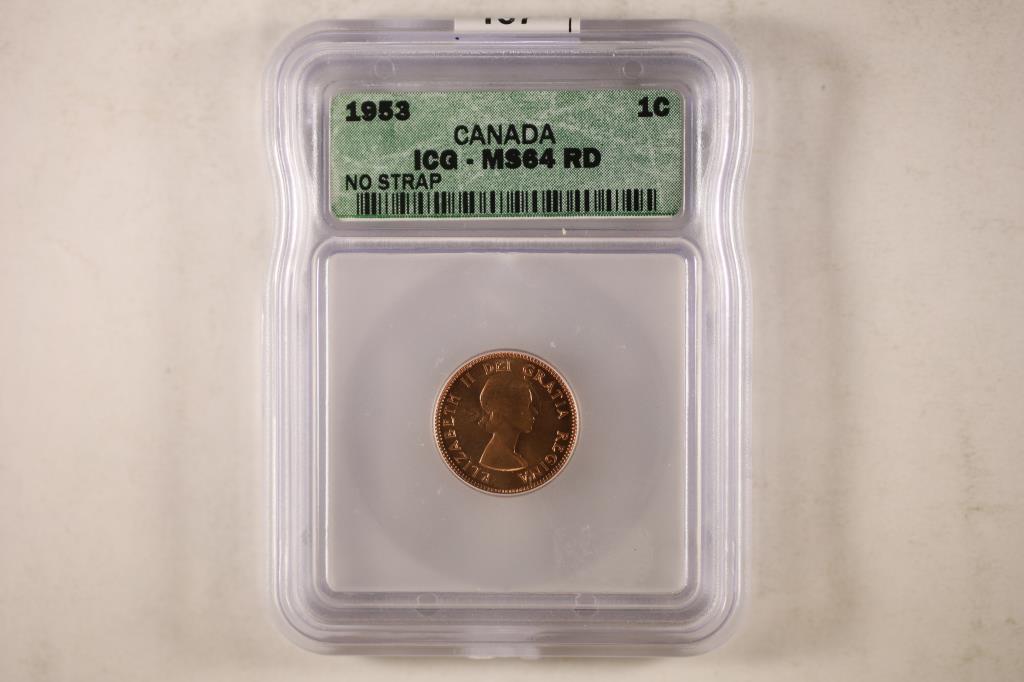 1953 NO STRAP CANADA CENT ICG MS64RD (1 of 2)