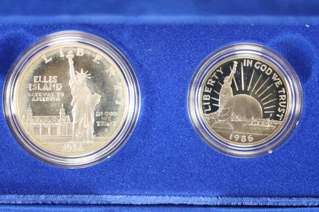 1986 US LIBERTY 2 COIN PROOF SET (1 of 3)