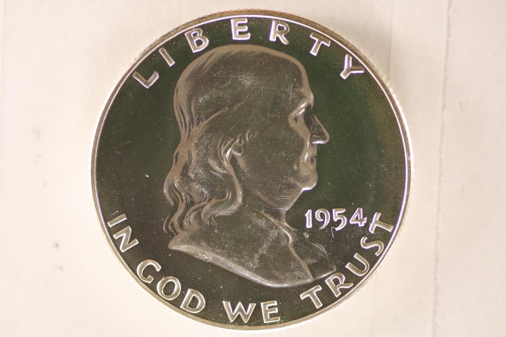 1954 SILVER FRANKLIN HALF DOLLAR PROOF (1 of 2)