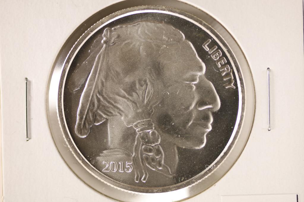 1 TROY OZ .999 FINE SILVER PROOF ROUND 2015 (1 of 2)