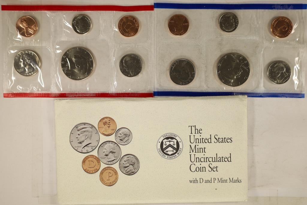 1992 US MINT SET (UNC) P/D (WITH ENVELOPE) (1 of 2)