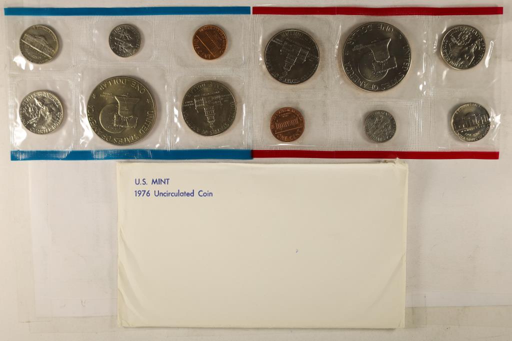 1976 US MINT SET (UNC) P/D (WITH ENVELOPE) (1 of 2)