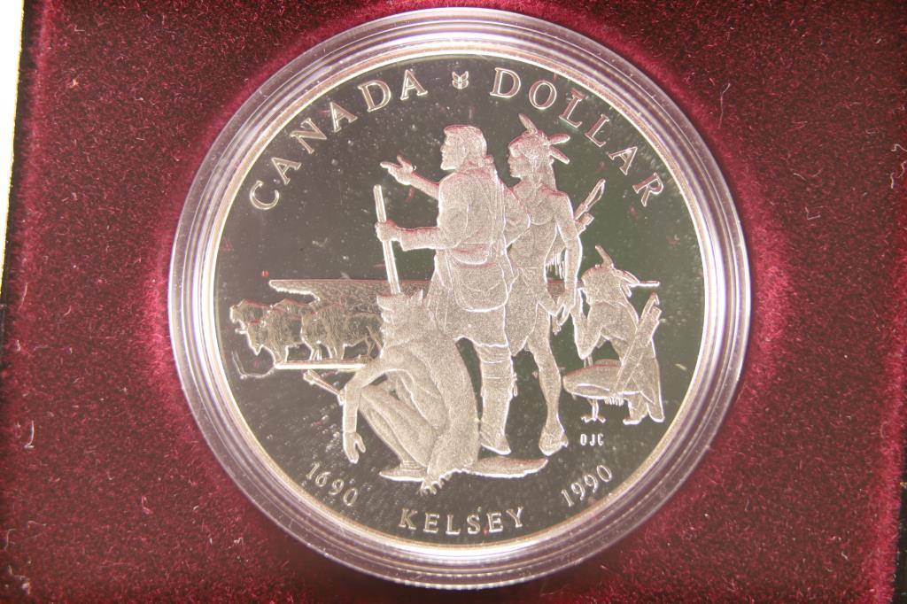 1990 CANADA KELSEY PROOF SILVER DOLLAR (1 of 3)