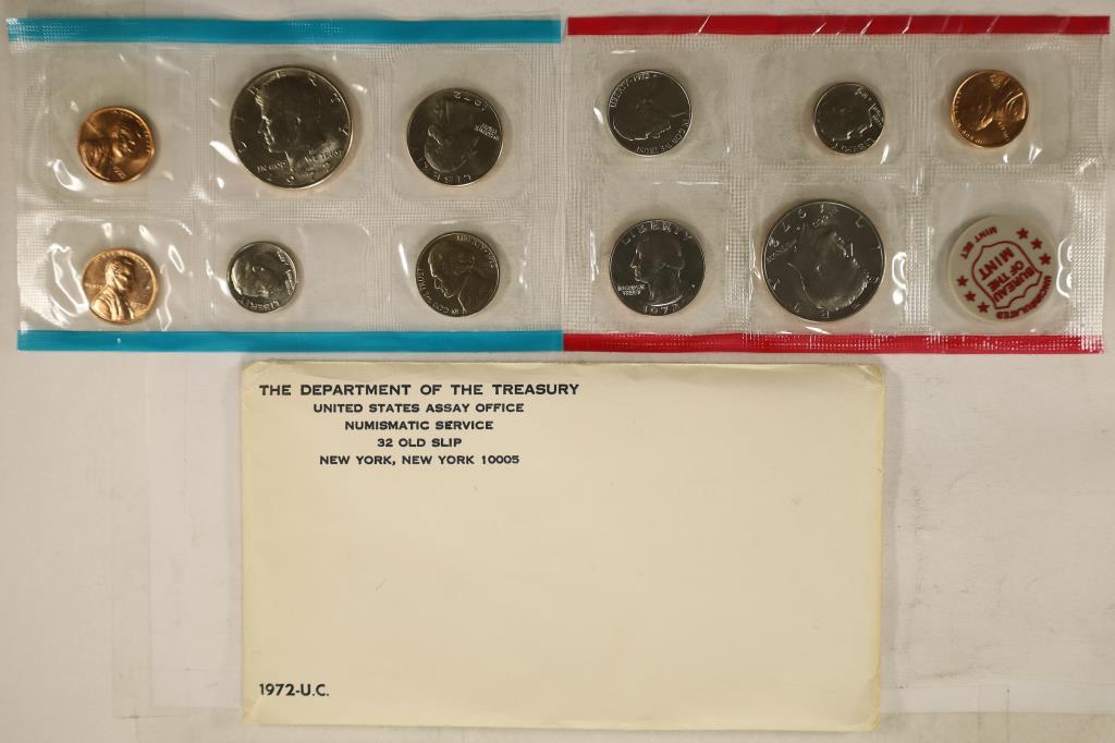 1972 US MINT SET (UNC) P/D/S (WITH ENVELOPE) (1 of 2)