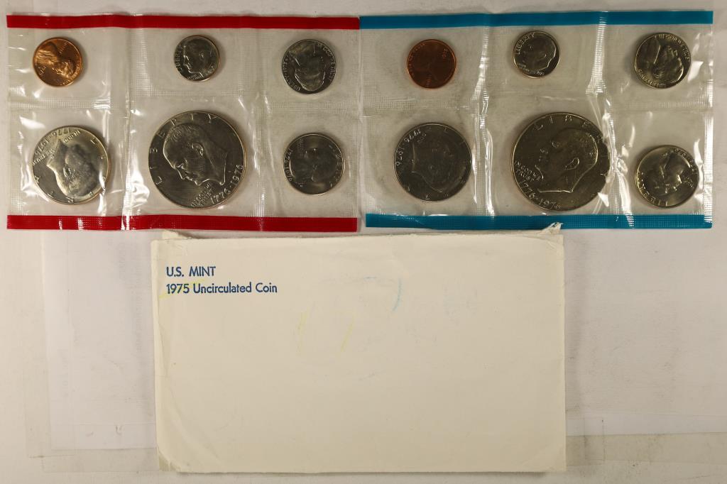 1975 US MINT SET (UNC) P/D (WITH ENVELOPE) (1 of 2)
