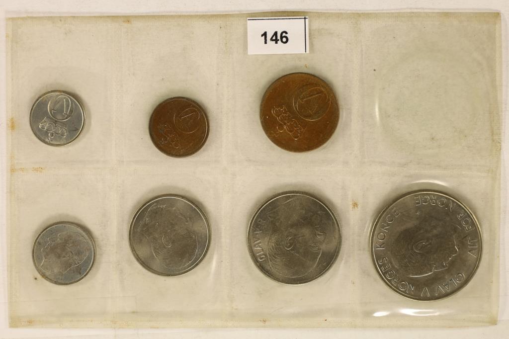 1964 NORWAY 7 COIN UNC SET (1 of 2)