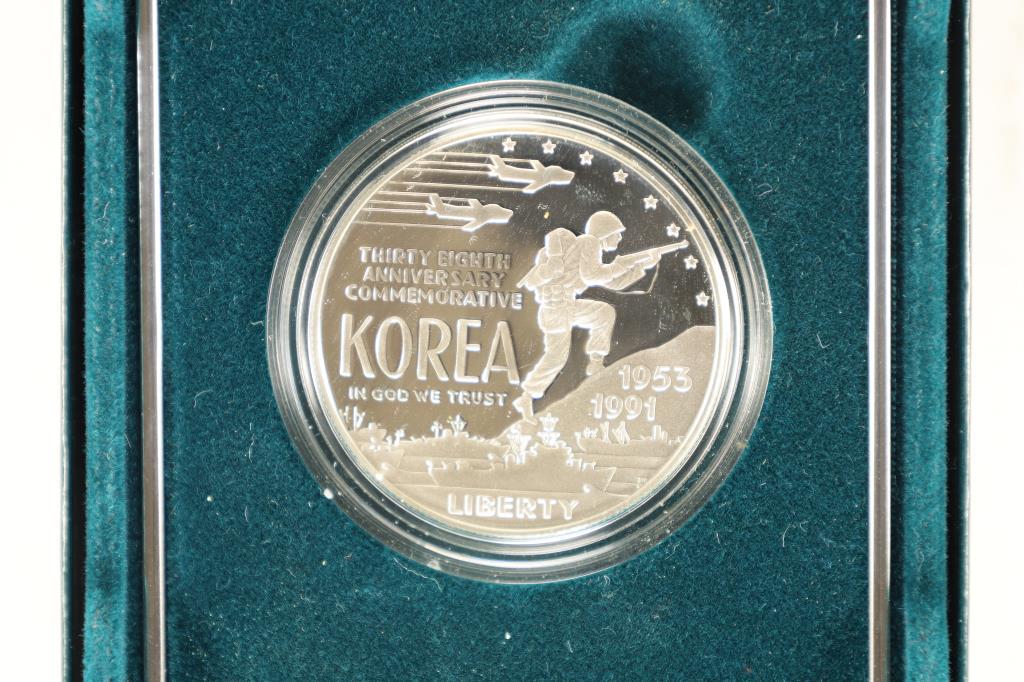 1991 KOREAN WAR MEMORIAL PROOF SILVER DOLLAR (1 of 3)