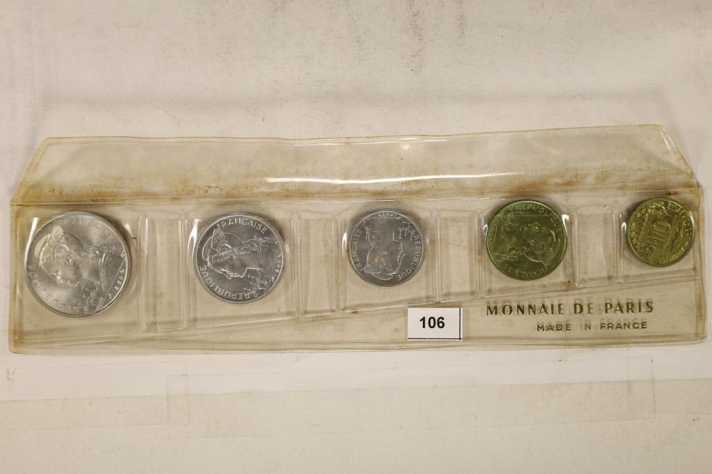 1964 FRENCH 5 COIN MINT SET (1 of 2)