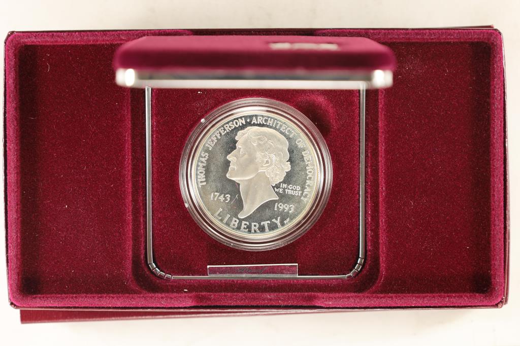 1993 THOMAS JEFFERSON 250TH ANNIVERSARY PF SILVER (1 of 3)