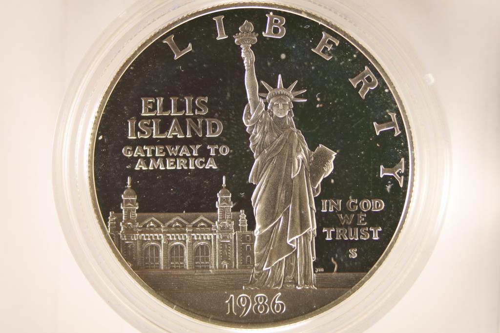 1986-S US LIBERTY PROOF SILVER DOLLAR IN CAPSULE (1 of 2)