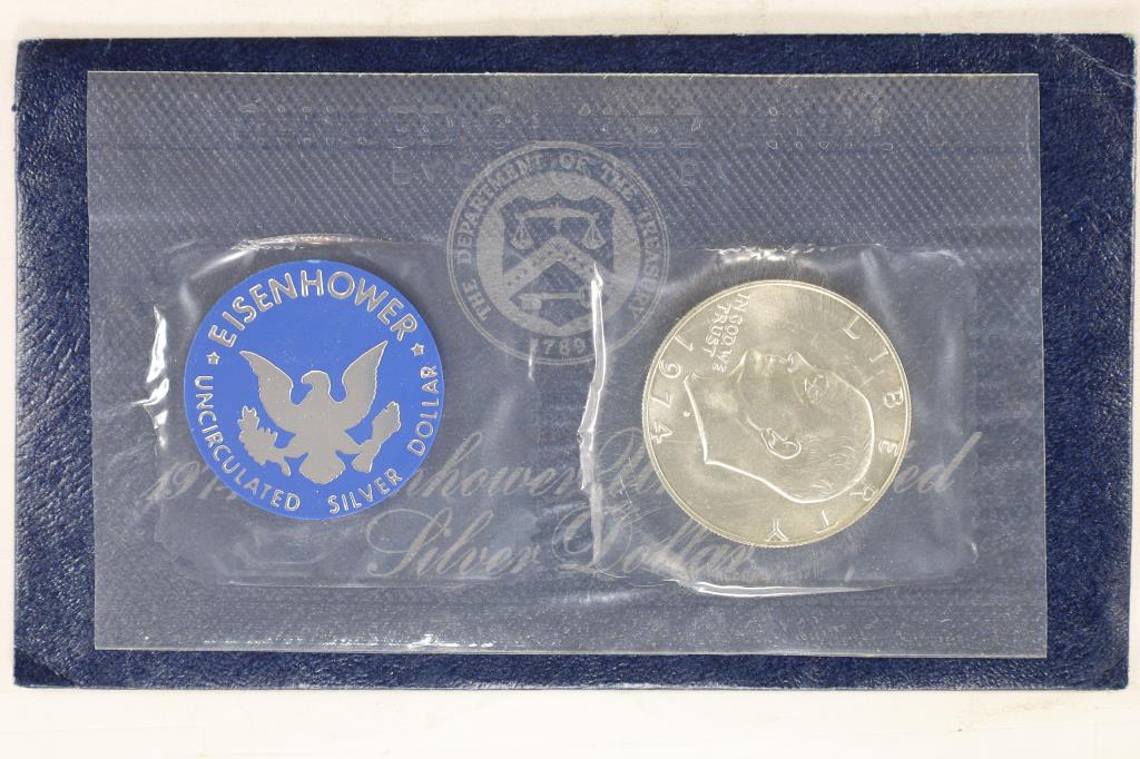 1974-S IKE SILVER DOLLAR (BLUE PACK) (1 of 2)