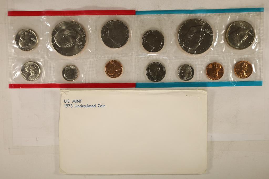 1973 US MINT SET (UNC) P/D/S (WITH ENVELOPE) (1 of 2)