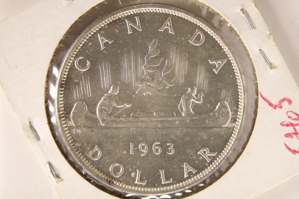 1963 CANADA SILVER DOLLAR BRILLIANT UNC (1 of 2)