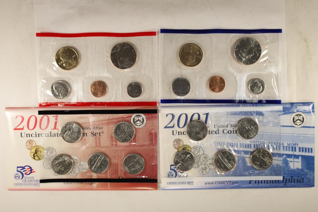 2001 US MINT SET (UNC) P/D (WITH ENVELOPE) (1 of 2)