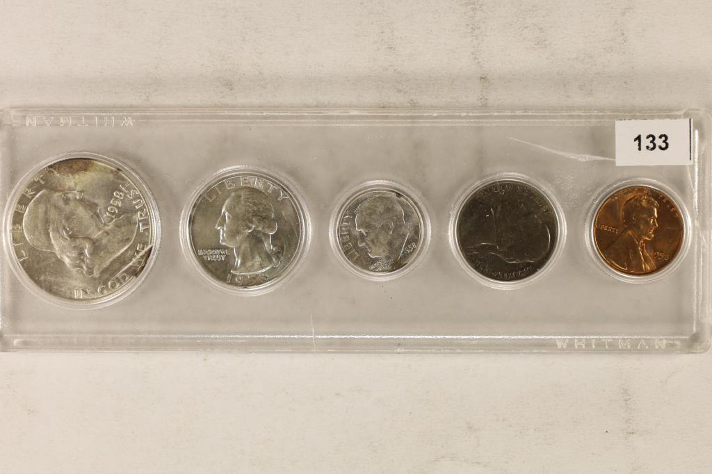 1958 US SILVER YEAR SET IN PLASTIC CASE (1 of 2)
