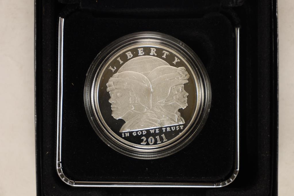 2011-P US ARMY SILVER PROOF COMMEMORATIVE DOLLAR (1 of 3)