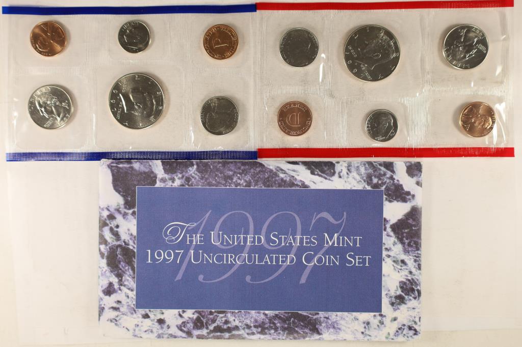 1997 US MINT SET (UNC) P/D (WITH ENVELOPE) (1 of 2)