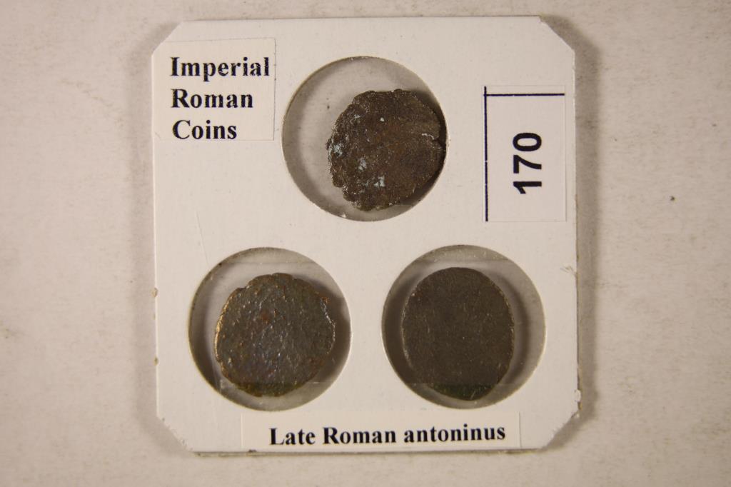 3-IMPERIAL ANCIENT ROMAN COINS LATE ROMAN (1 of 2)