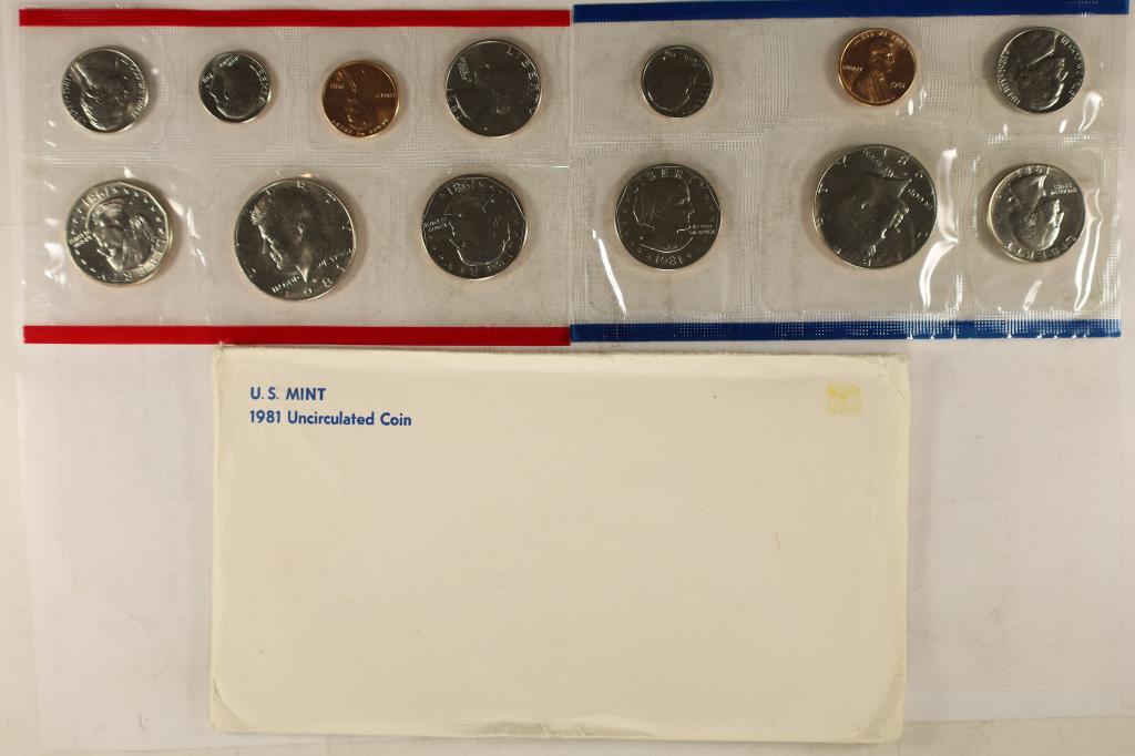1981 US MINT SET (UNC) P/D/S (WITH ENVELOPE) (1 of 2)