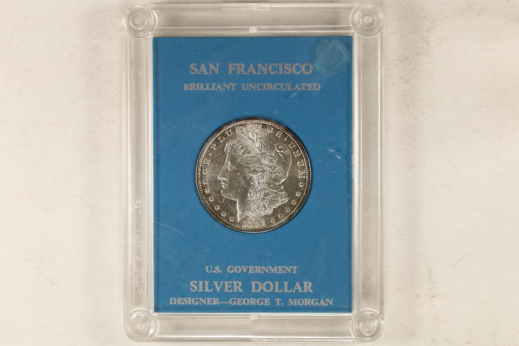 1881-S MORGAN SILVER DOLLAR BRILLIANT UNC (1 of 2)