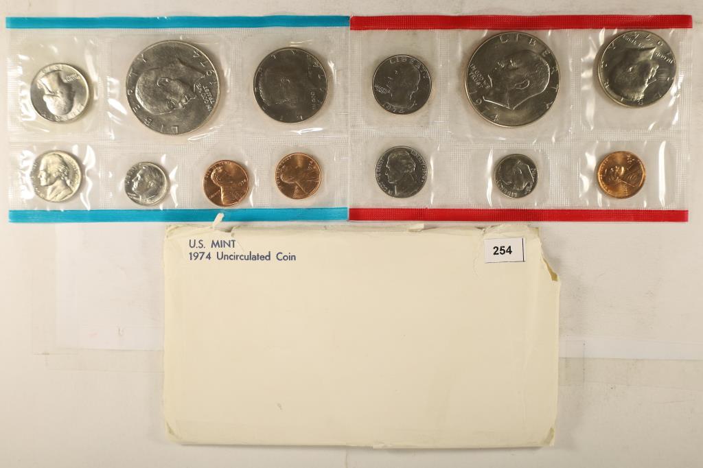 1974 US MINT SET (UNC) P/D/S (WITH ENVELOPE) (1 of 2)