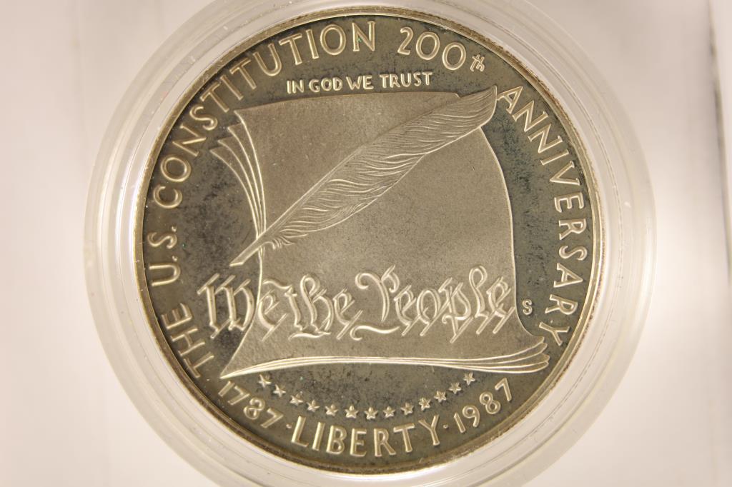 1987-S US CONSTITUTION PROOF SILVER DOLLAR (1 of 2)