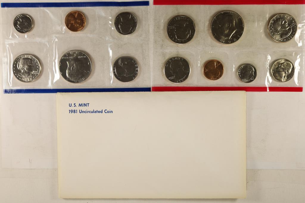 1981 US MINT SET (UNC) P/D (WITH ENVELOPE) (1 of 2)