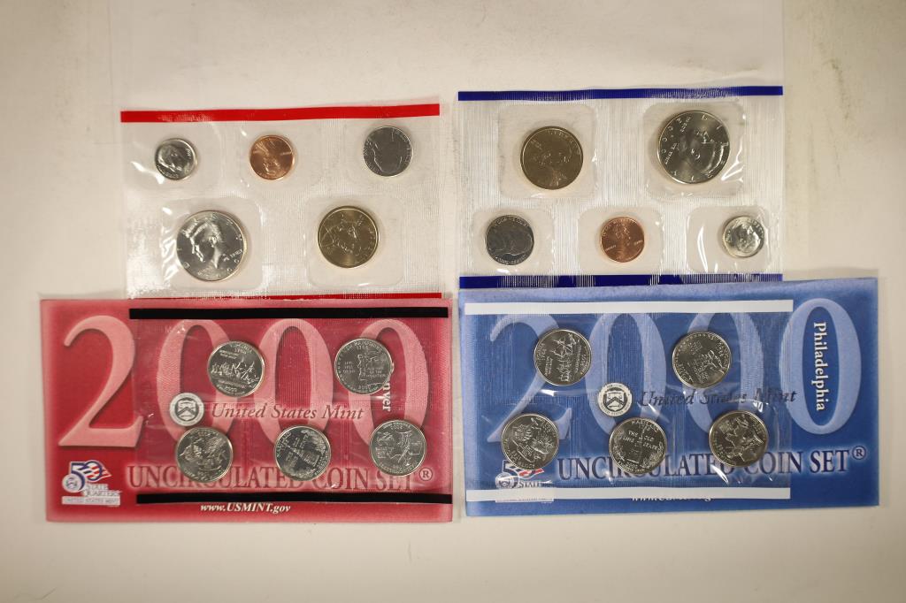 2000 US MINT SET (UNC) P/D (WITH ENVELOPE) (1 of 2)
