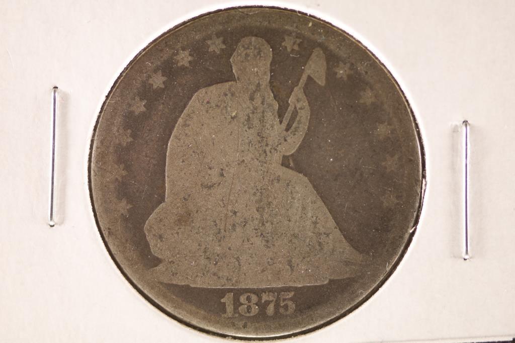 1875 SEATED LIBERTY HALF DOLLAR (1 of 2)
